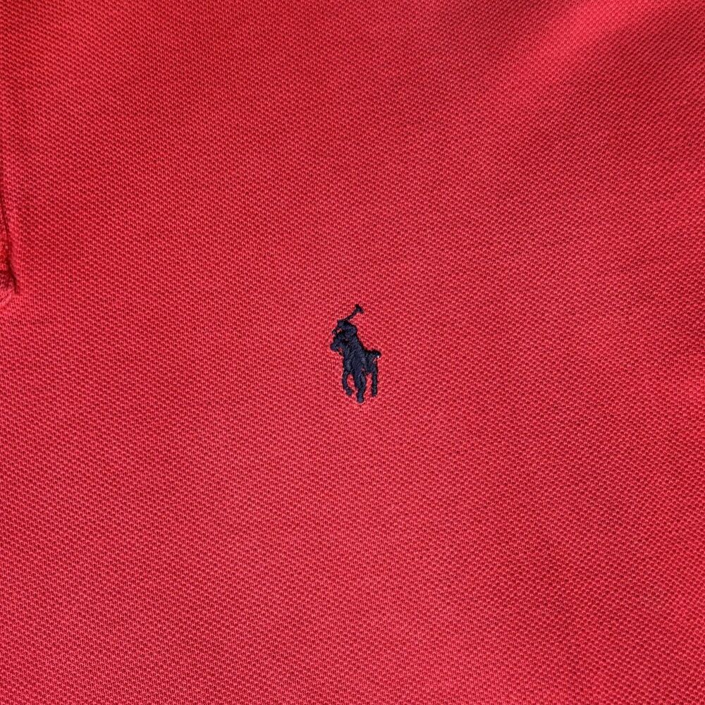 Vintage Polo Ralph Lauren Polo Shirt Mens‎ XL Red Pique Cotton Pony Logo USA - Picture 2 of 8